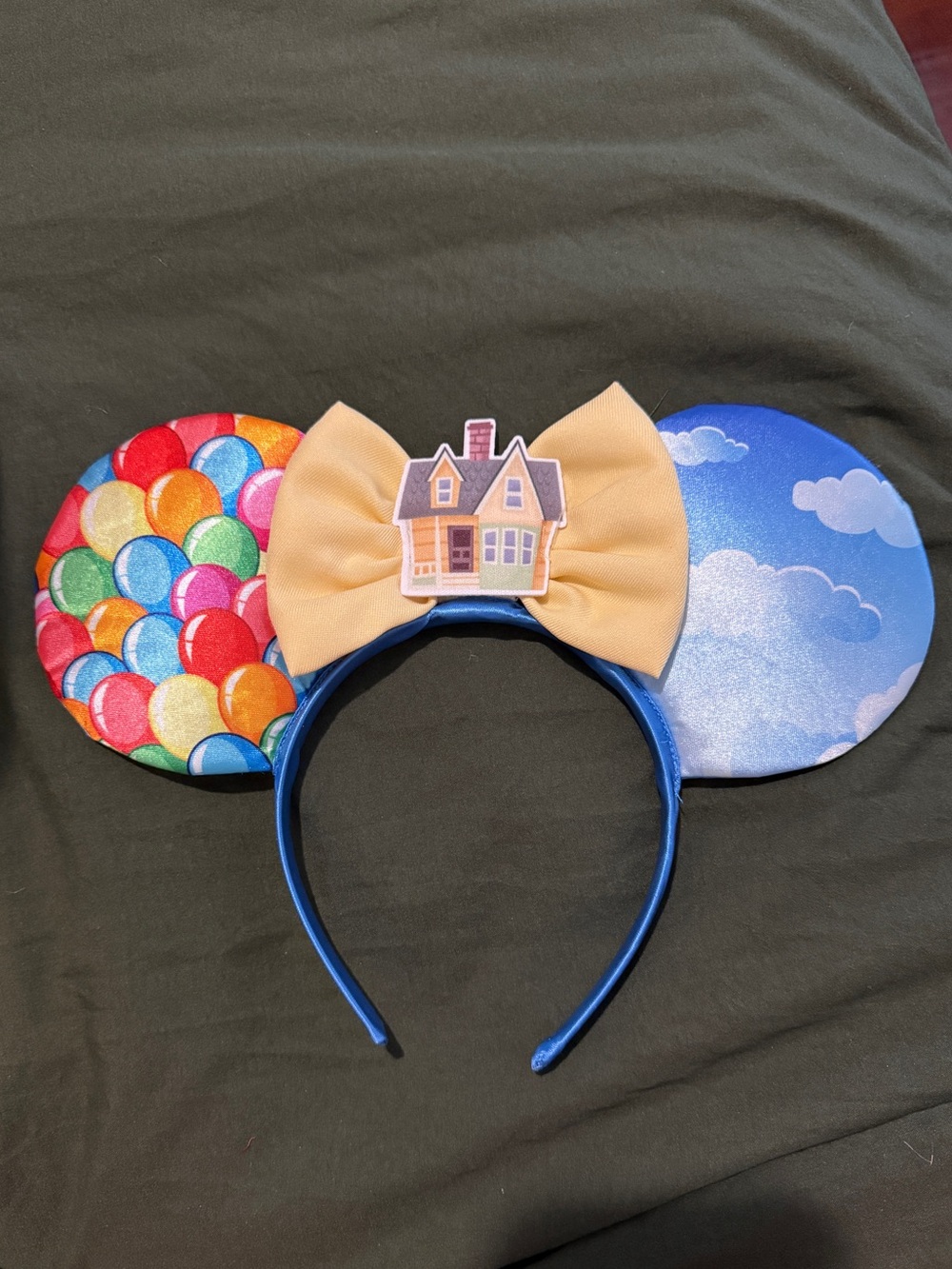 Balloon & Sky Minnie Ear Headband with Yellow Bow